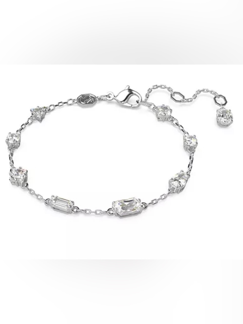 Swarovski Silver Crystal Station Bracelet